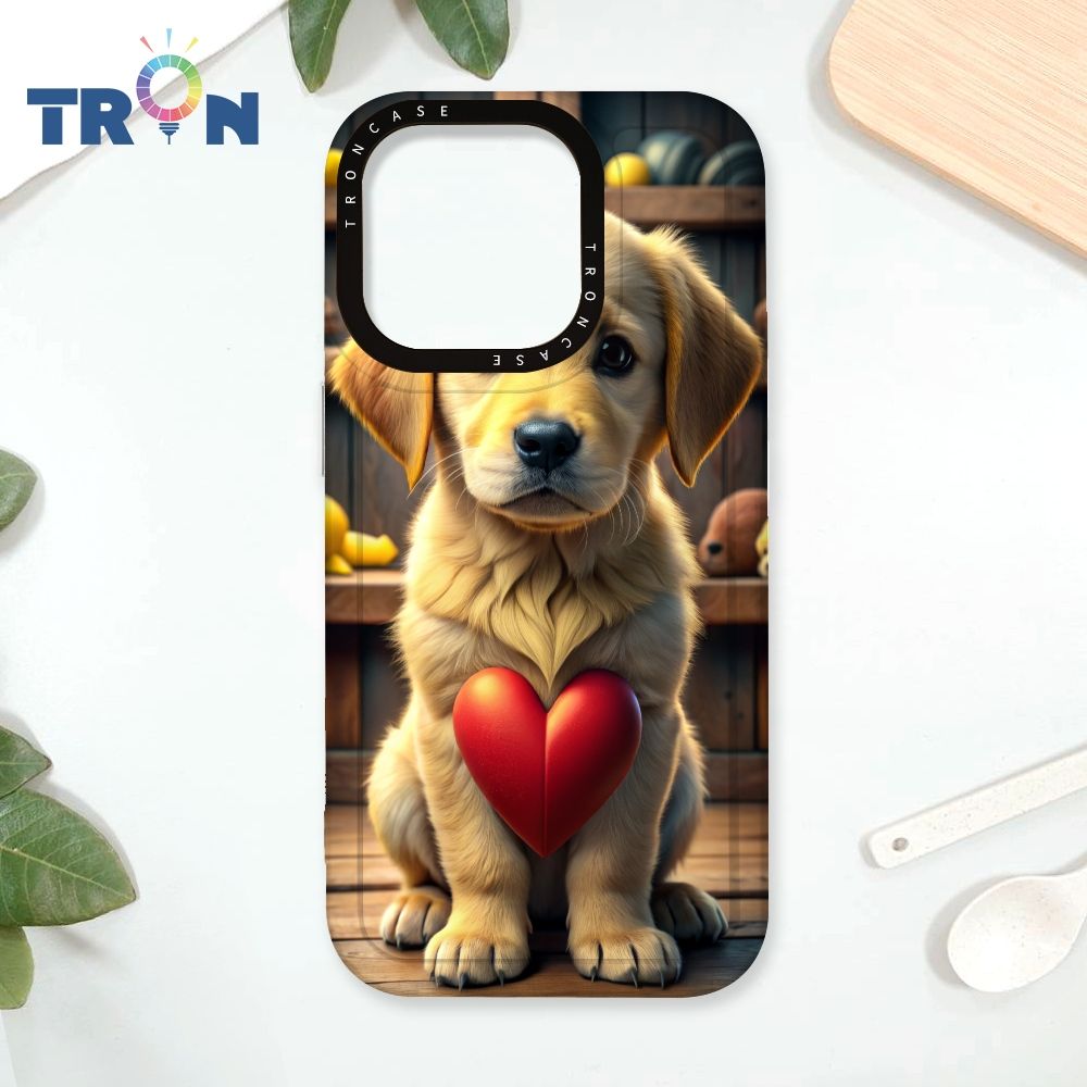  TRON iPhone 16 Pro 懷抱著愛心的動物 太空殼 透白款 手機殼