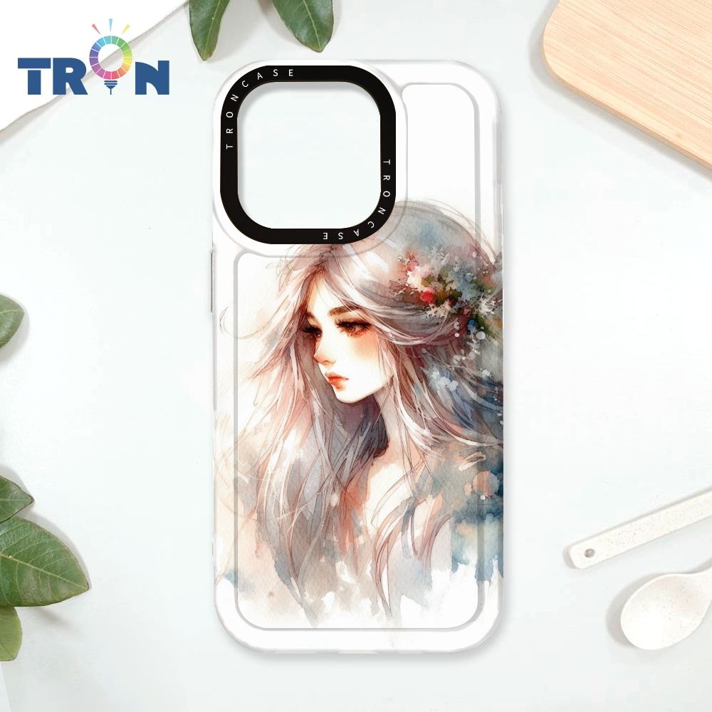  TRON iPhone 16 Pro 不愛笑的女孩 太空殼 透白款 手機殼