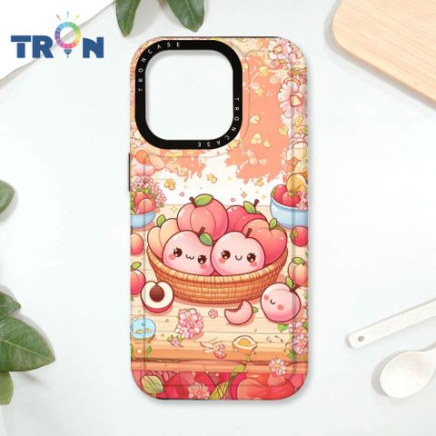 TRON IPhone 16 Pro 2顆快樂的水蜜桃 太空殼 透黑款 手機殼