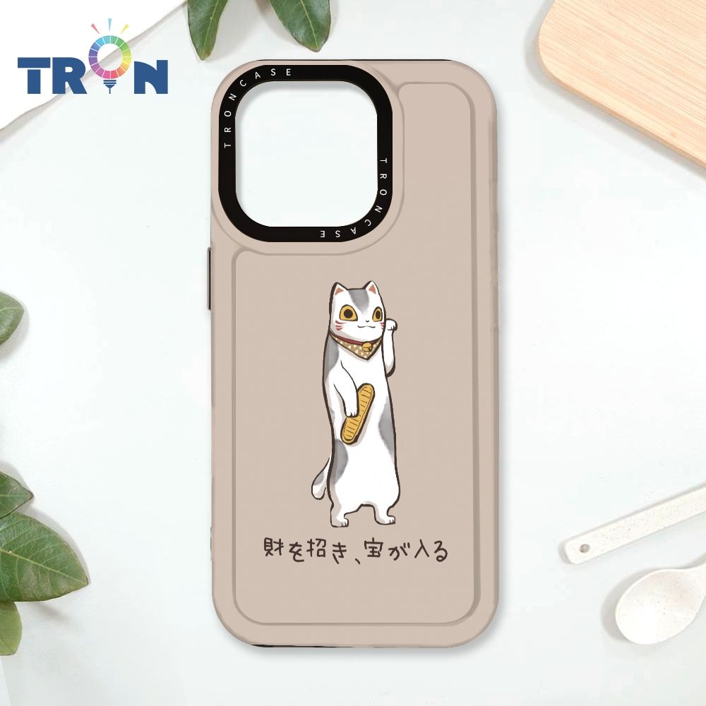  TRON IPhone 16 Pro 俄羅斯方塊招財貓I型系列 太空殼 透黑款 手機殼