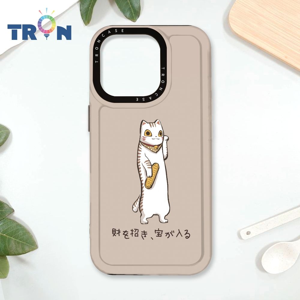  TRON IPhone 16 Pro 俄羅斯方塊招財貓I型系列 太空殼 透黑款 手機殼