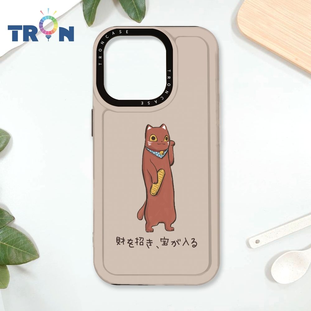  TRON IPhone 16 Pro 俄羅斯方塊招財貓I型系列 太空殼 透黑款 手機殼