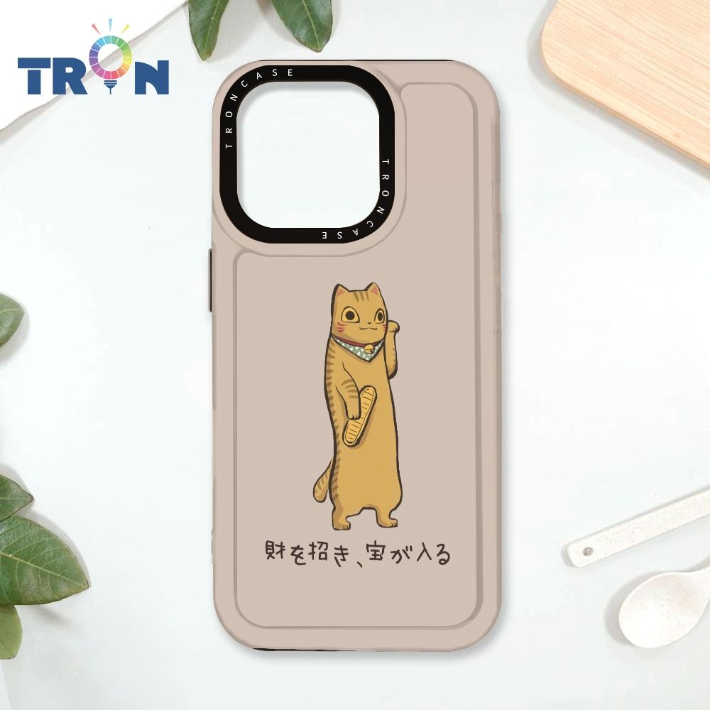  TRON IPhone 16 Pro 俄羅斯方塊招財貓I型系列 太空殼 透黑款 手機殼