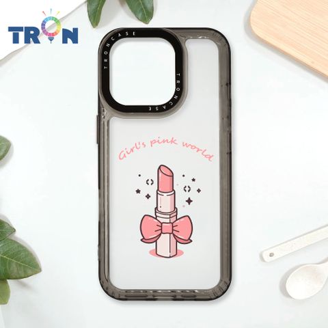 TRON IPhone 16 Pro 粉嫩女孩專屬透明殼 太空殼 透黑款 手機殼