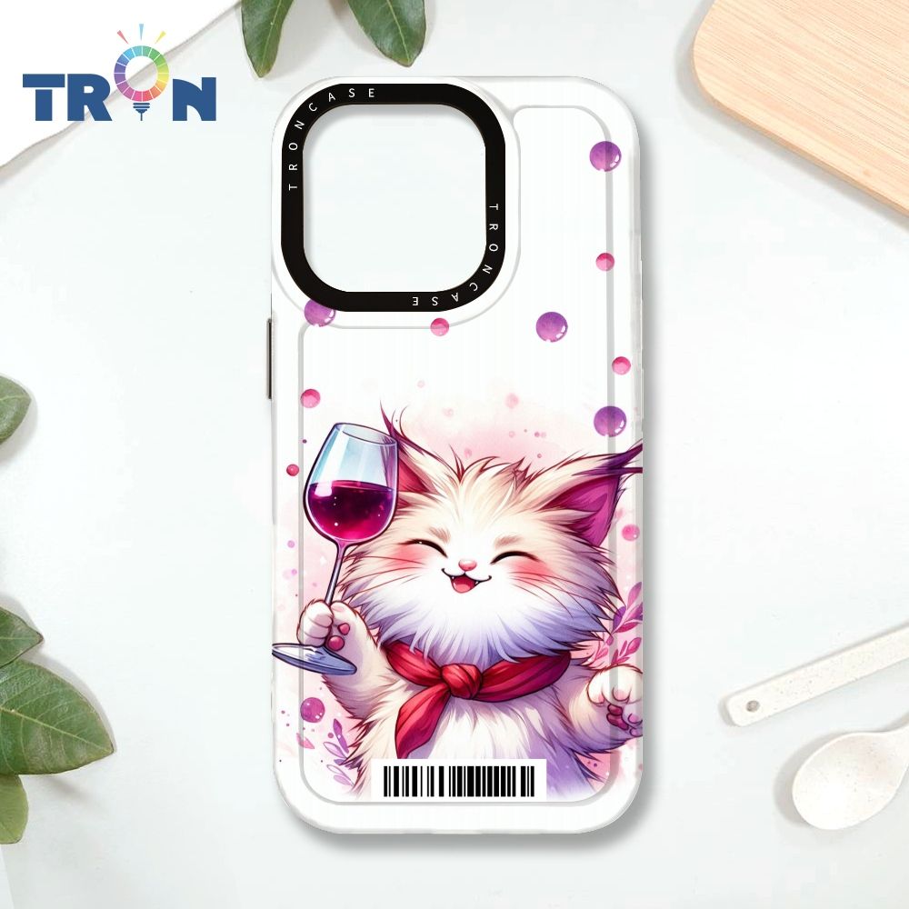  TRON IPhone 16 Pro 貓咪美食評鑑家  載具 MAGSAFE 磁吸 太空殼 透黑款 手機殼