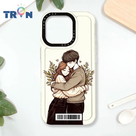 TRON IPhone 16 Pro 情侶深情擁抱彩色背景系列  載具 MAGSAFE 磁吸 太空殼 透白款 手機殼