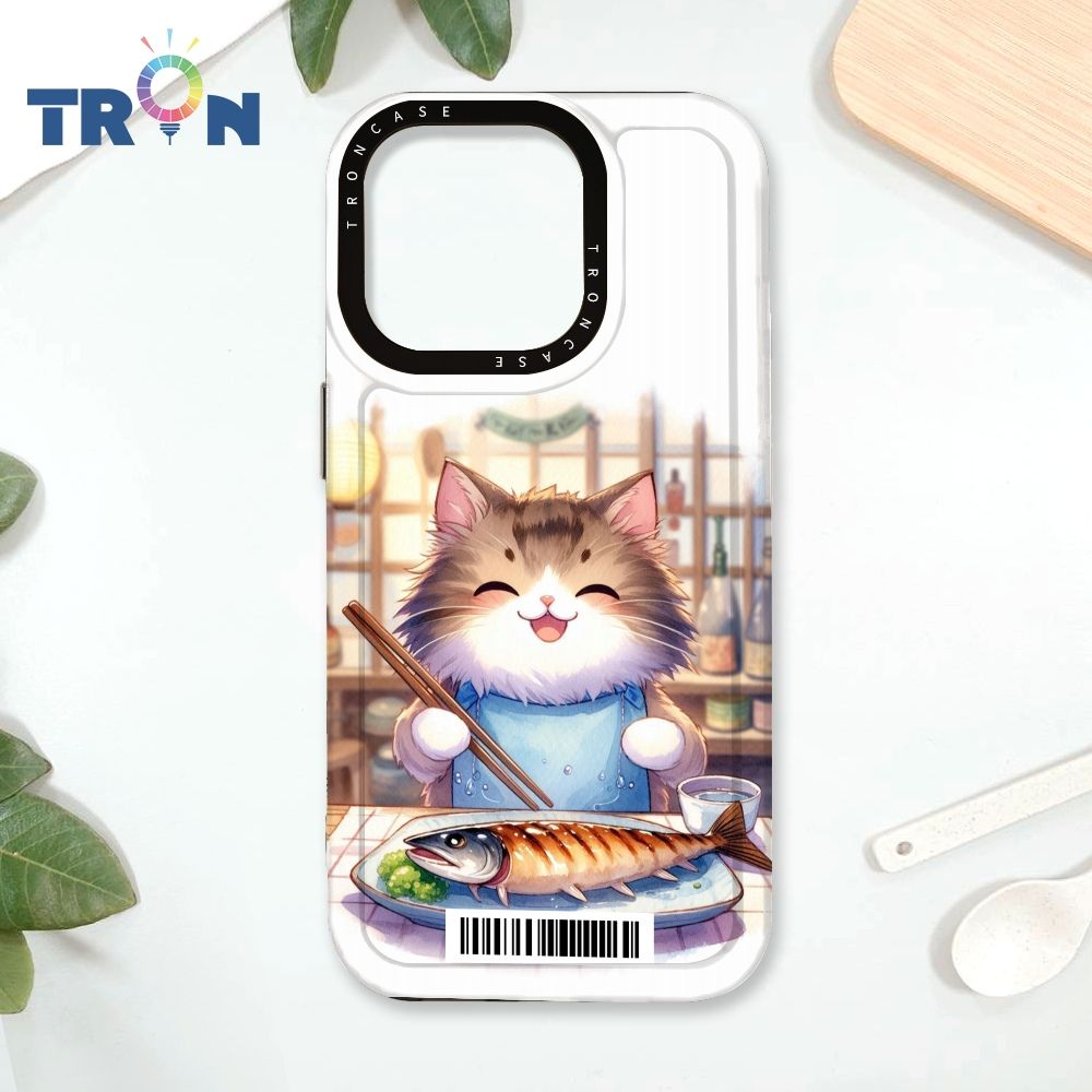  TRON IPhone 16 Pro 貓咪美食評鑑家  載具 太空殼 透黑款 手機殼