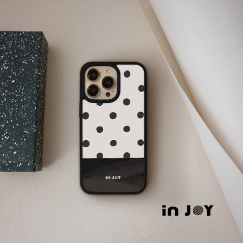 INJOY mall iPhone 16/15/14/13/12/SE3 系列 法式點點 磨砂手感 防摔手機殼 A款