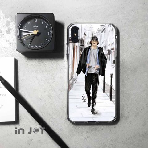INJOY mall iPhone 16/15/14/13/12/SE3 系列 倫敦品味男子 透明耐衝擊防摔手機殼