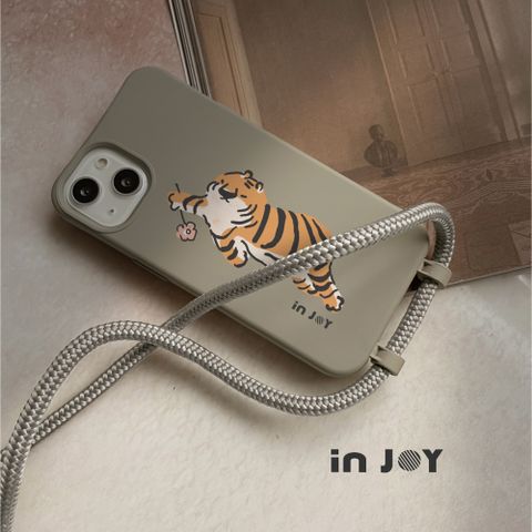 INJOY mall iPhone 16/15/14/13/12/SE3 系列 幸福的虎虎 二合一防摔背繩手機殼