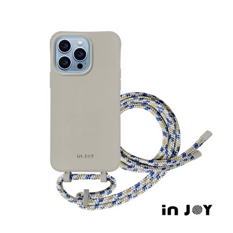 INJOY mall iPhone 16/15/14/13/12/SE3 系列 可拆式 Urban Colourful 太空灰 背繩防摔手機殼 A款