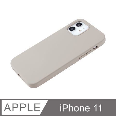 【經典液態殼I莊園系列】iPhone 11 手機殼 i11 保護殼 矽膠殼 軟殼 (岩石灰)