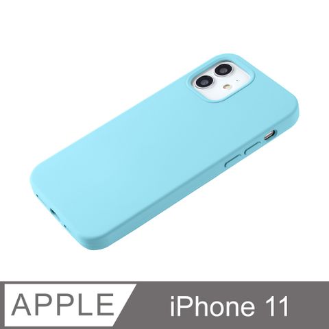 【經典液態殼I沁夏系列】iPhone 11 手機殼 i11 保護殼 矽膠殼 軟殼 (天藍)