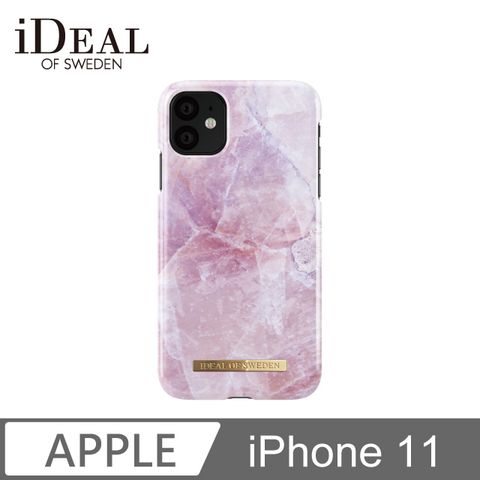 IOS iPhone 11 北歐時尚瑞典流行手機殼-希臘粉玫瑰大理石
