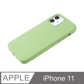 【液態矽膠殼】iPhone 11 手機殼 i11 保護殼 矽膠 軟殼 (蘋果綠)