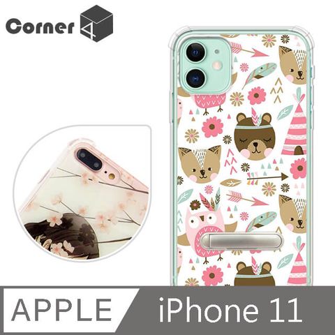 Corner4 Corner4 iPhone 11 6.1吋四角防摔立架手機殼-森林物語