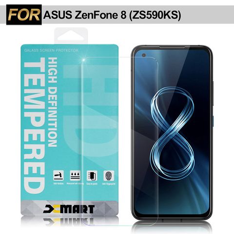 清透美型 展現完美Xmart for ASUS ZenFone 8 (ZS590KS) 薄型9H玻璃保護貼-非滿版