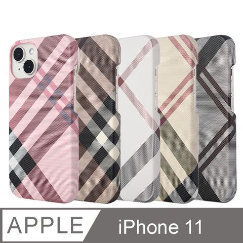 Aguchi 亞古奇 Apple iPhone 11 (6.1吋) 英倫格紋氣質背蓋手機殼/保護殼 獨家限量發行