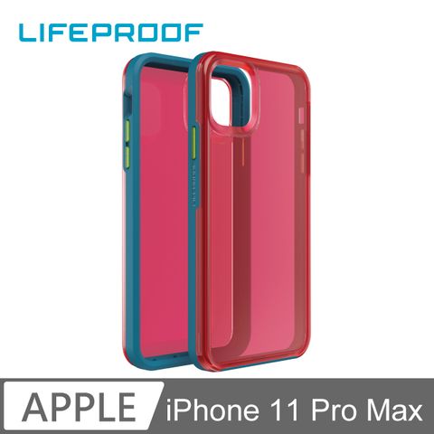 LifeProof iPhone 11 Pro Max 防摔保護殼-SLAM(透紅+藍)