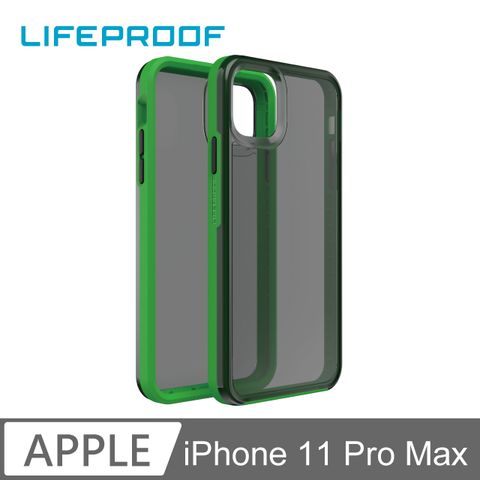 LifeProof iPhone 11 Pro Max 防摔保護殼-SLAM(透黑+綠)