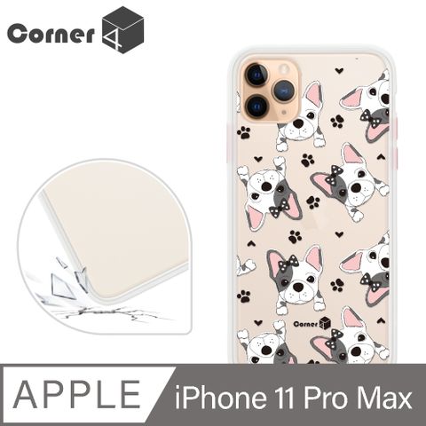 Corner4 Corner4 iPhone 11 Pro Max 6.5吋柔滑觸感軍規防摔手機殼-小法鬥(白殼)