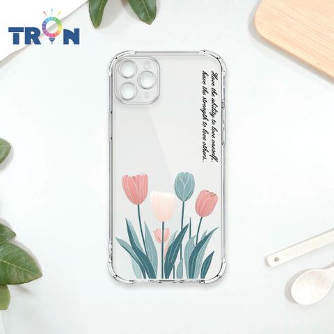 TRON IPhone 11 PRO MAX 小清新花朵透明殼 四角防摔殼 手機殼