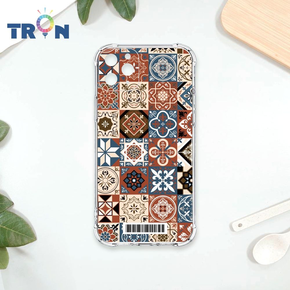  TRON IPhone 11 PRO MAX 優雅北歐風幾何復古花磚  載具 四角防摔殼 手機殼