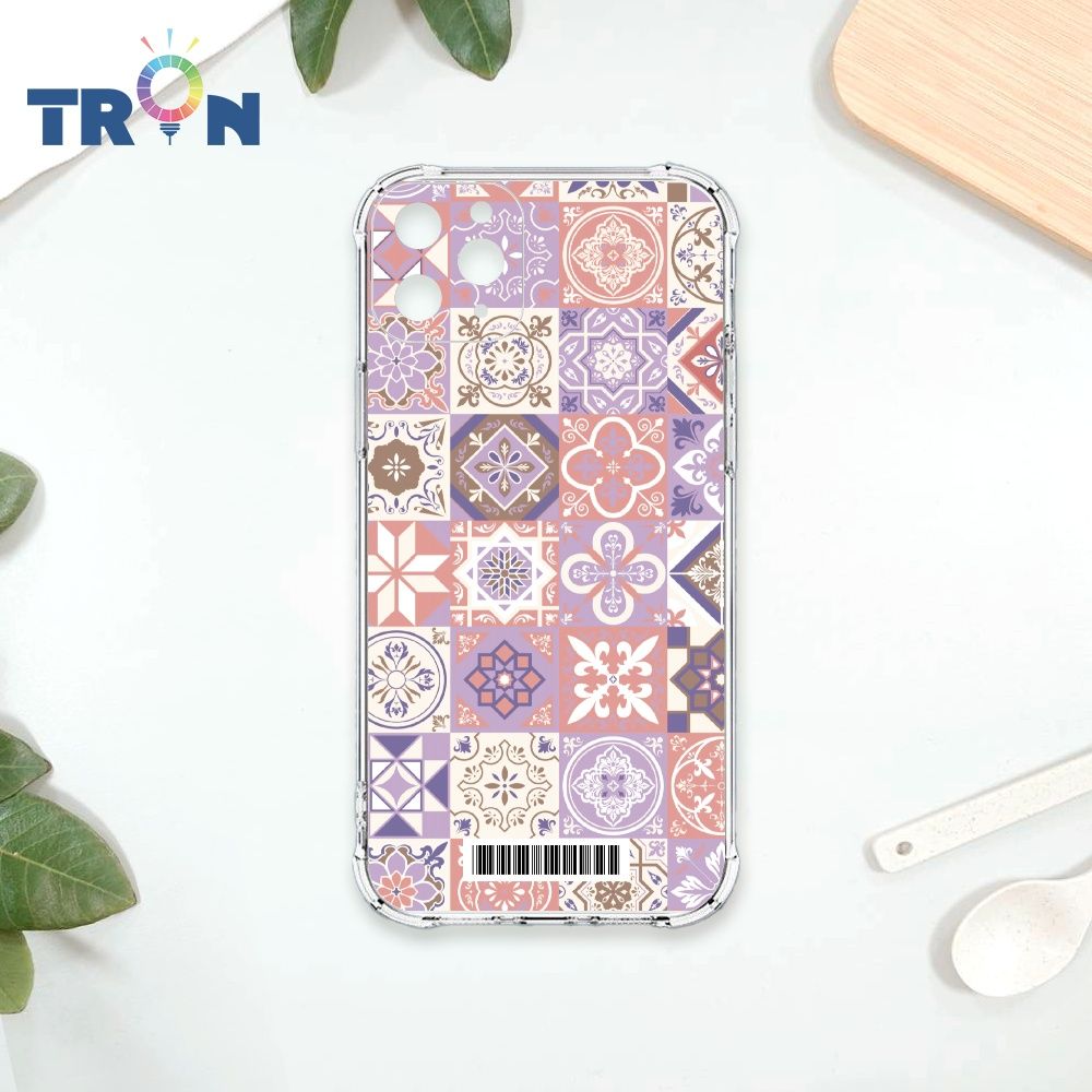  TRON IPhone 11 PRO MAX 優雅北歐風幾何復古花磚  載具 四角防摔殼 手機殼