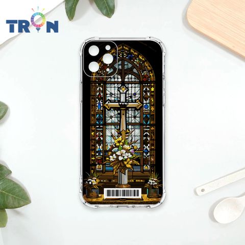 TRON IPhone 11 PRO MAX 十字架彩繪玻璃  載具 四角防摔殼 手機殼