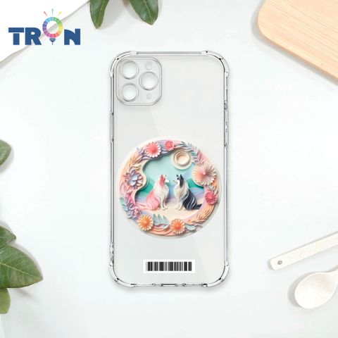 TRON IPhone 11 PRO MAX 可愛紙雕牧羊犬  載具 四角防摔殼 手機殼
