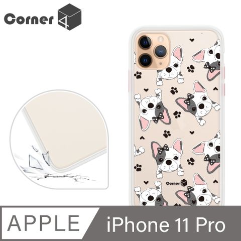 Corner4 Corner4 iPhone 11 Pro 5.8吋柔滑觸感軍規防摔手機殼-小法鬥(白殼)