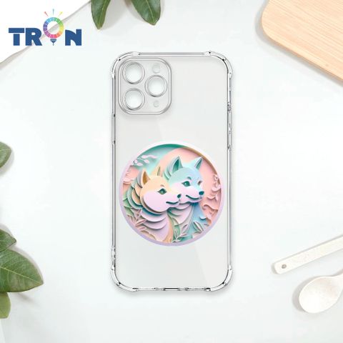 TRON IPhone 11 PRO 可愛紙雕柴犬 四角防摔殼 手機殼