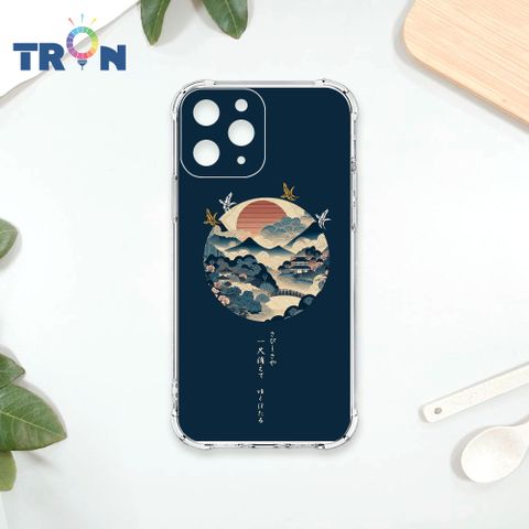 TRON IPhone 11 PRO 圓形復古山水畫系列 四角防摔殼 手機殼