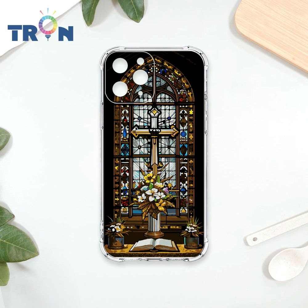 TRON IPhone 11 PRO 十字架彩繪玻璃 四角防摔殼 手機殼