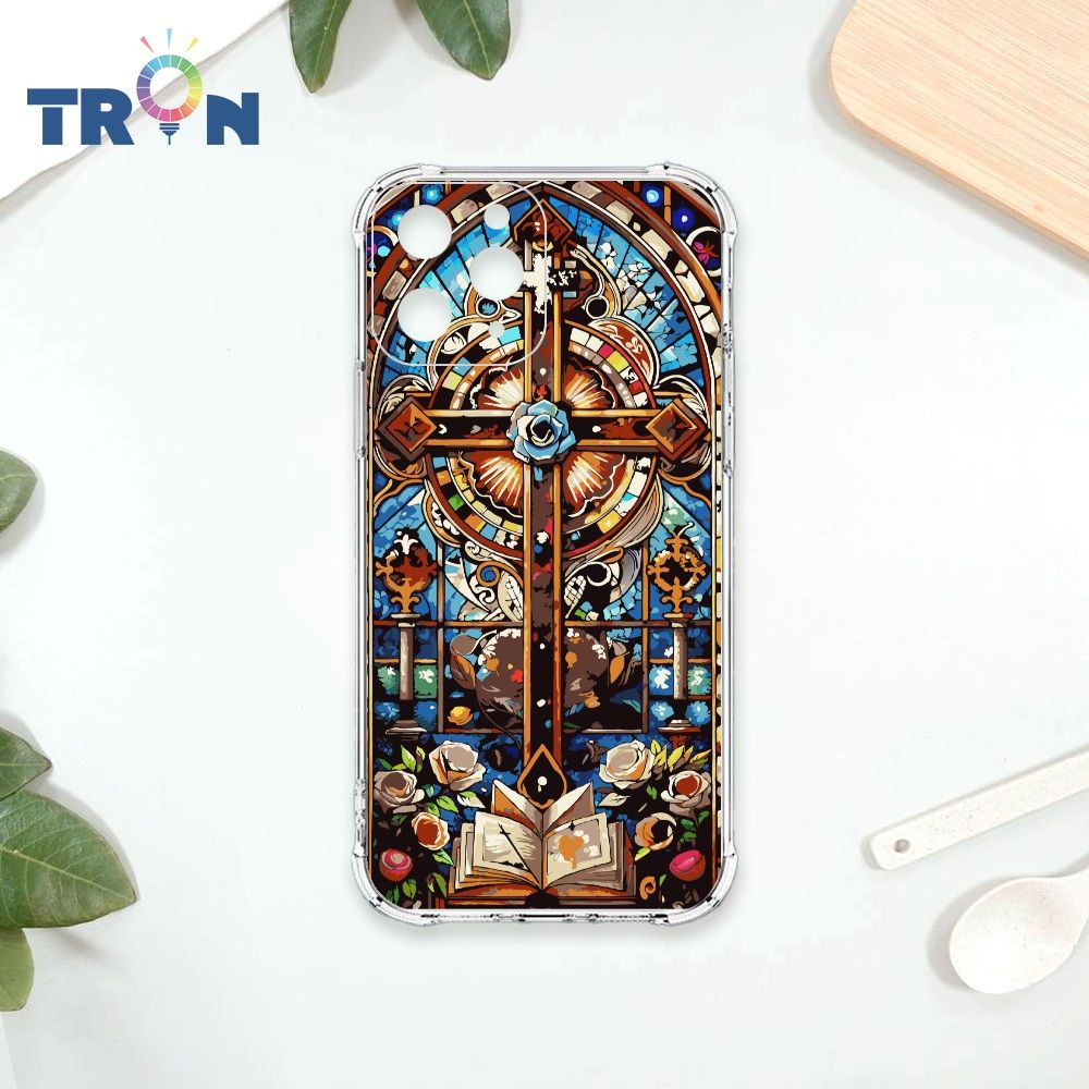  TRON IPhone 11 PRO 十字架彩繪玻璃 四角防摔殼 手機殼