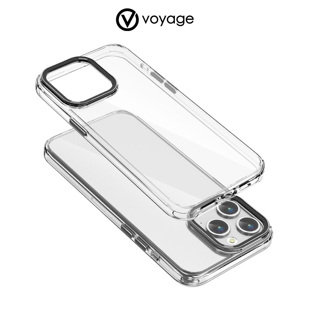 VOYAGE 抗摔防刮保護殼-Pure Frame-透明-iPhone 15 Pro (6.1)