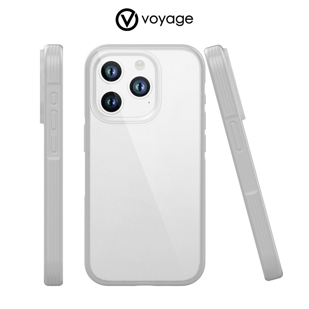 VOYAGE 超軍規防摔手機保護殼-Pure Sport 淺灰-iPhone 15 Pro (6.1) 可⽀援MagSafe週邊配件