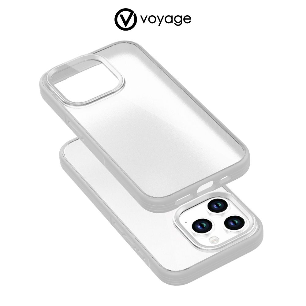 VOYAGE 超軍規防摔手機保護殼-Pure Sport 淺灰-iPhone 15 Pro (6.1) 可⽀援MagSafe週邊配件