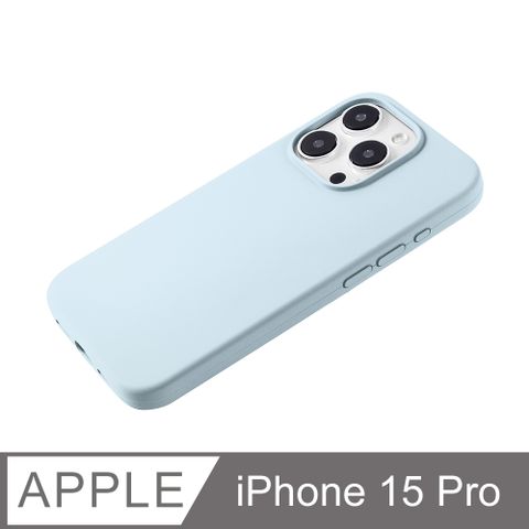 【經典液態殼l沁夏系列】iPhone 15 Pro 手機殼 i15 Pro 保護殼 矽膠殼 軟殼 (蘇打)