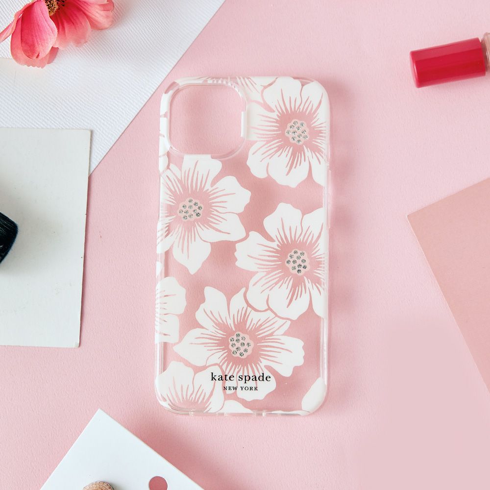 Kate Spade iPhone 15 Pro 精品手機殼 經典蜀葵