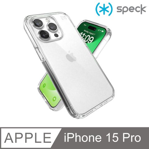Speck iPhone 15 Pro (6.1吋) Presidio Perfect-Clear 透明防摔殼