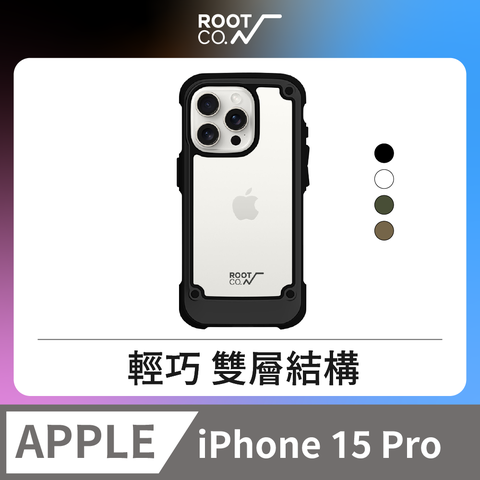 ROOT CO. 日本 iPhone 15 Pro 透明背板防摔手機殼 - 共四色