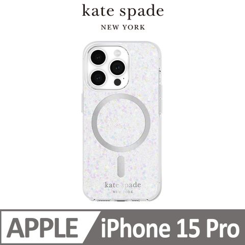 Kate Spade iPhone 15 Pro MagSafe 精品手機殼 銀河星鑽