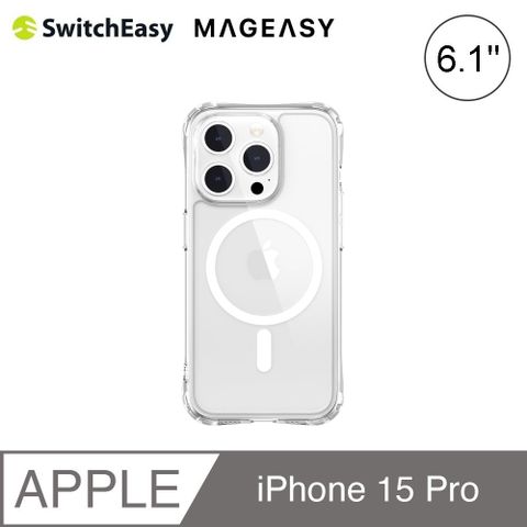 MAGEASY SwitchEasy ATOMS M iPhone 15 Pro 6.1吋 超軍規防摔透明保護殼(支援MagSafe)