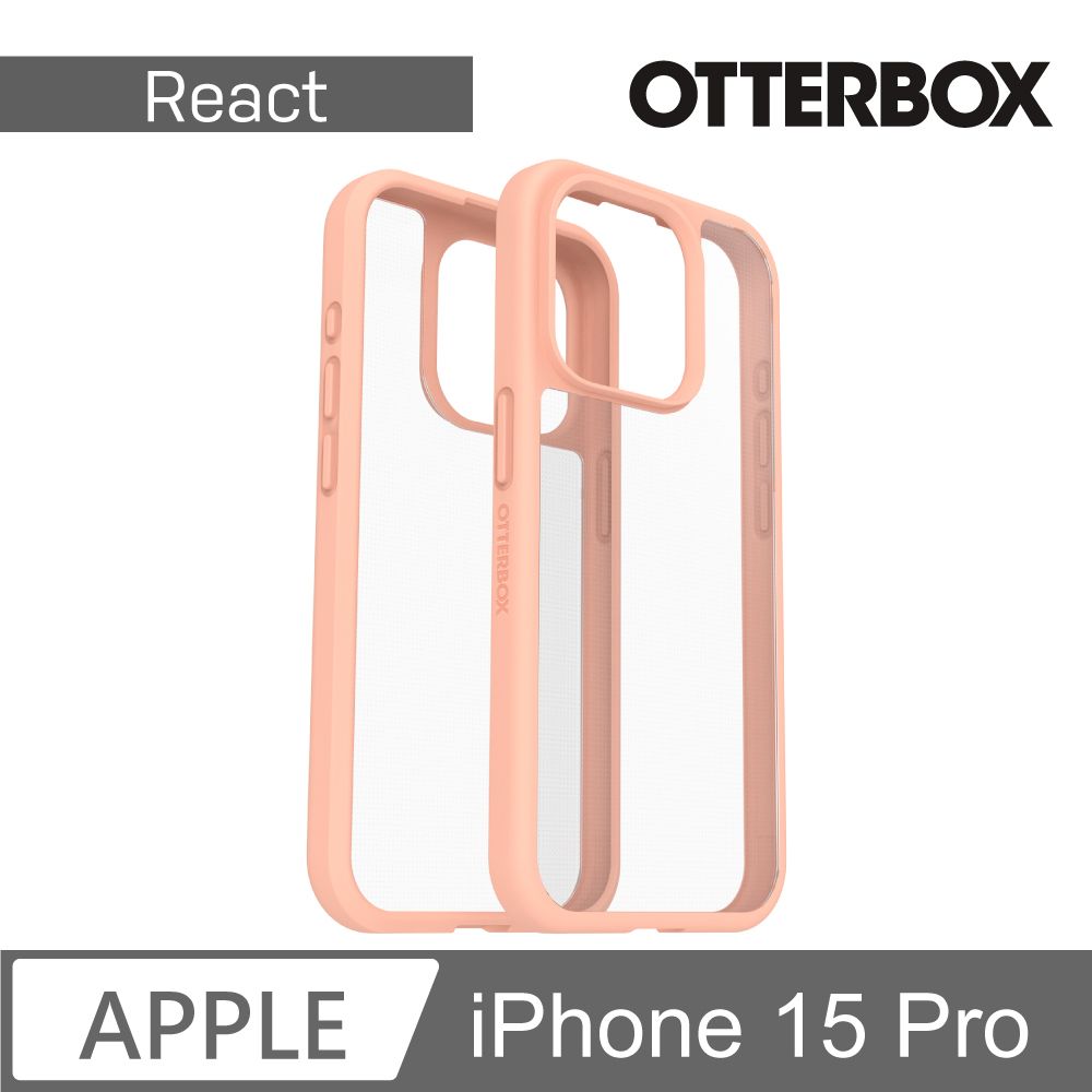 OTTERBOX   iPhone 15 Pro 6.1吋 React 輕透防摔殼 (橙透)