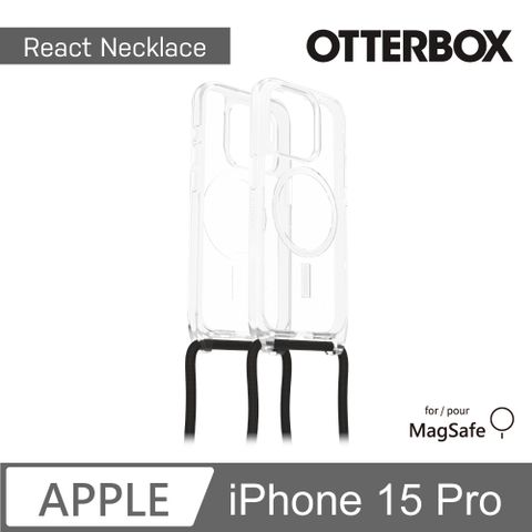 OTTERBOX   iPhone 15 Pro 6.1吋 ReactNecklace 簡約掛繩輕透防摔殼(透明)
