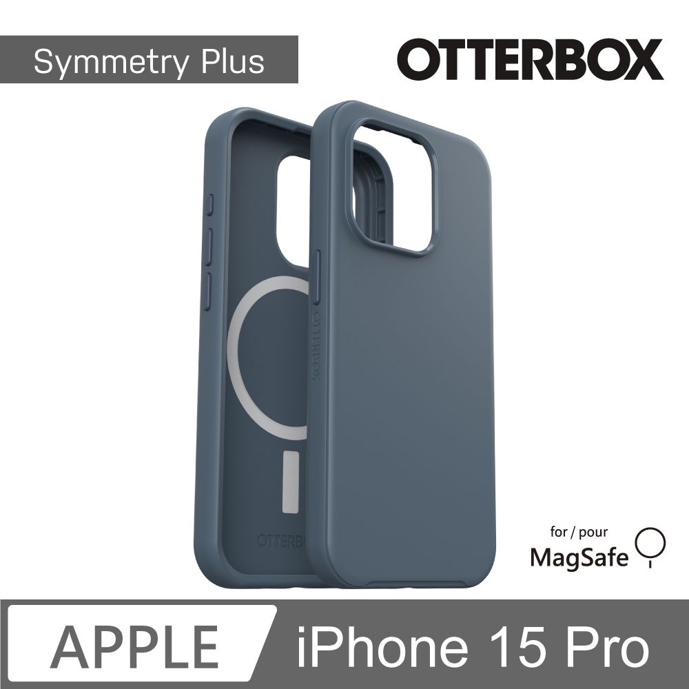 OTTERBOX   iPhone 15 Pro 6.1吋 Symmetry Plus 炫彩幾何保護殼-藍(支援MagSafe)