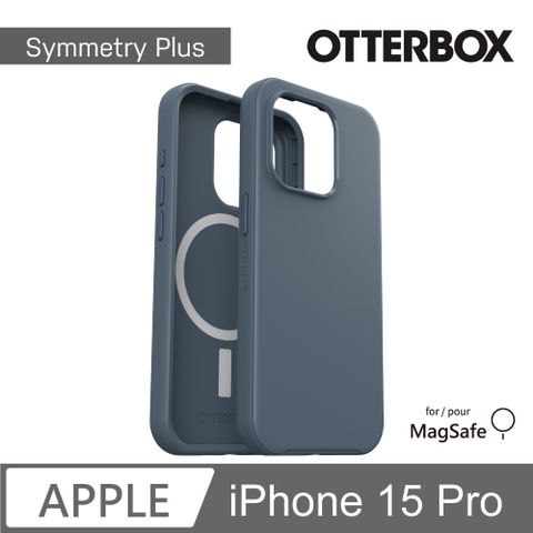 OTTERBOX iPhone 15 Pro 6.1吋 Symmetry Plus 炫彩幾何保護殼-藍(支援MagSafe)