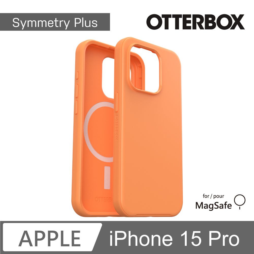 OTTERBOX   iPhone 15 Pro 6.1吋 Symmetry Plus 炫彩幾何保護殼-橙(支援MagSafe)