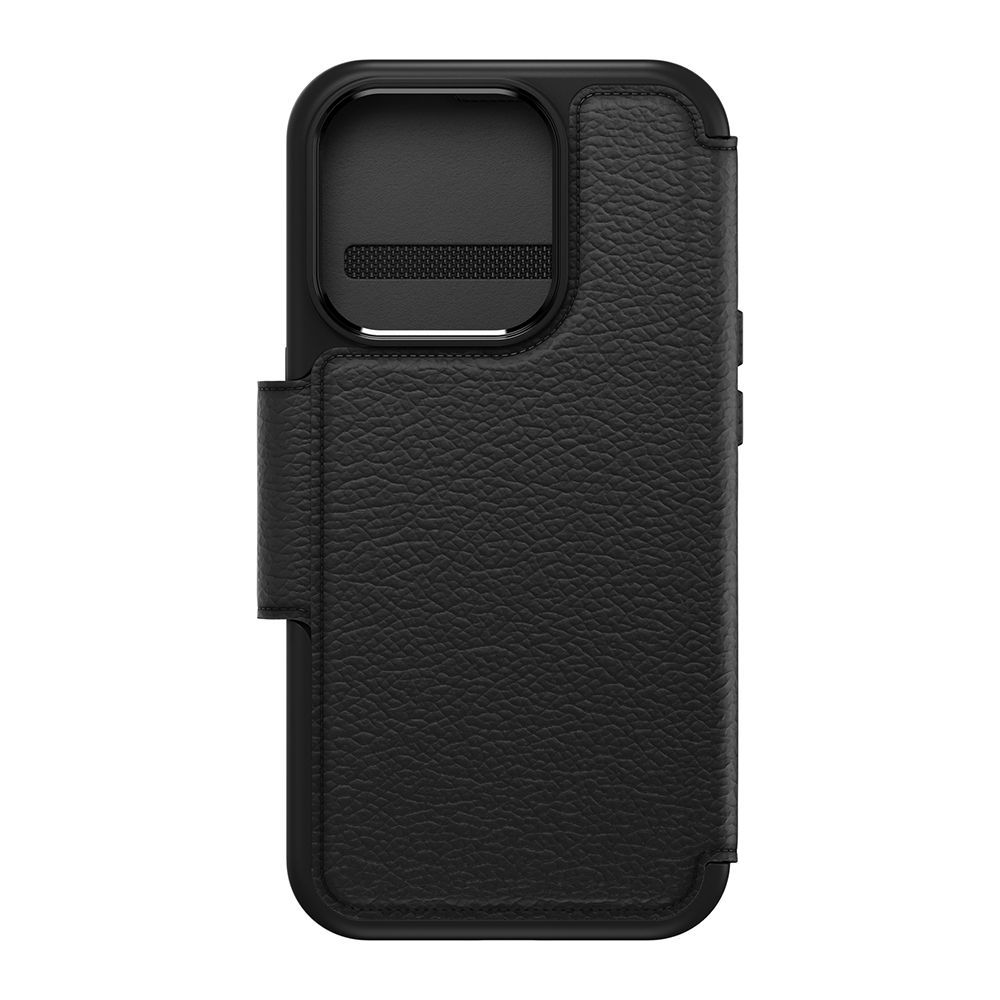 OTTERBOX   iPhone 15 Pro 6.1吋 Strada 步道者系列真皮掀蓋保護殼-黑(支援MagSafe)